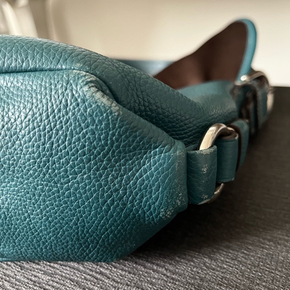 Coach Teal Leather Turn lock Flap Y2K😍😍😍 - Picture 9 of 16